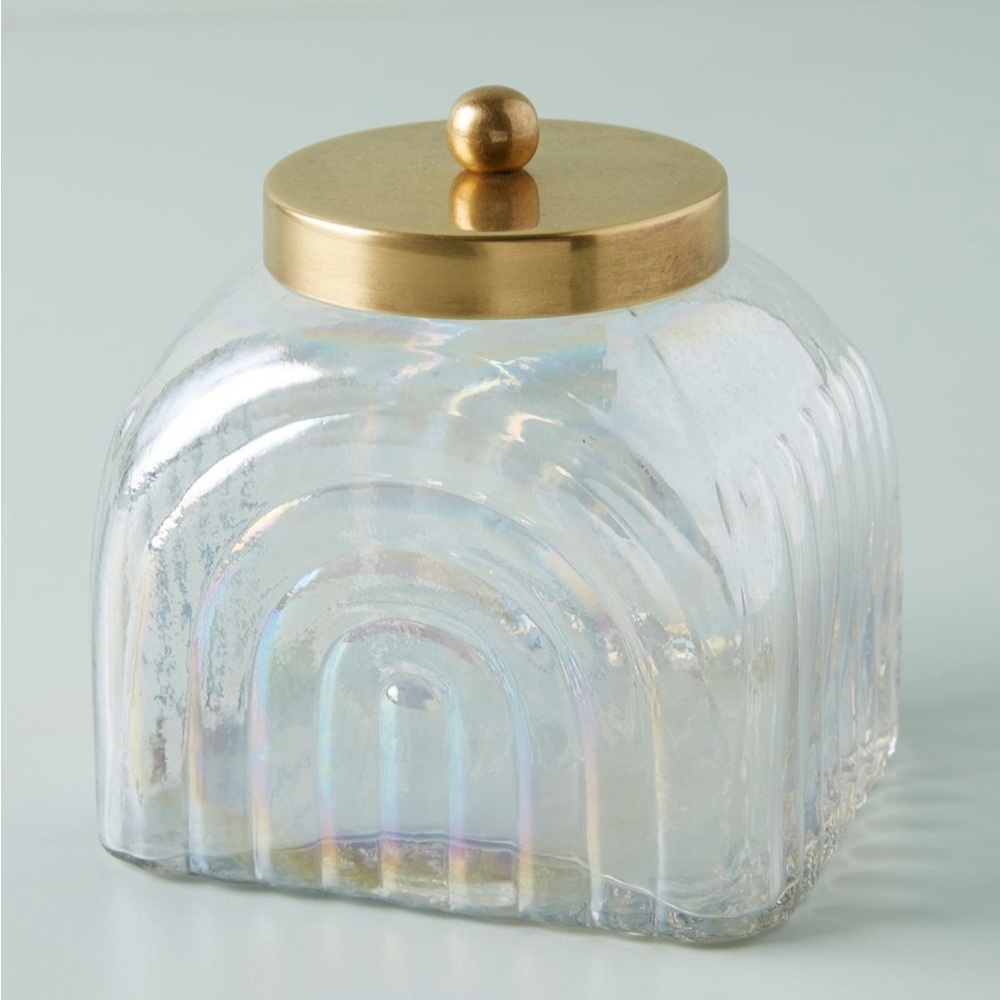 Anthropologie Noah Small Iridescent Bath Canister